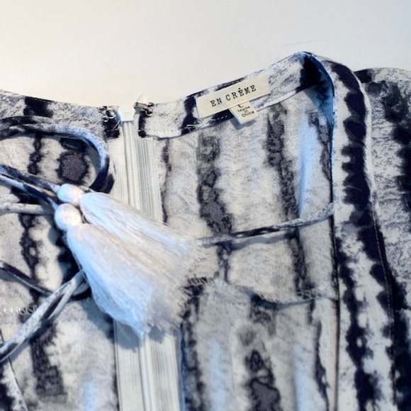 ASOS En Crème Boho Blue Tie Dye Romper - Picture 7 of 9